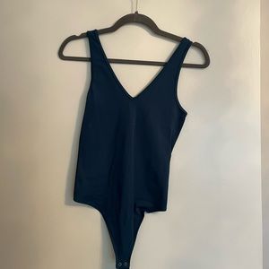 Abercrombie blue v-neck bodysuit